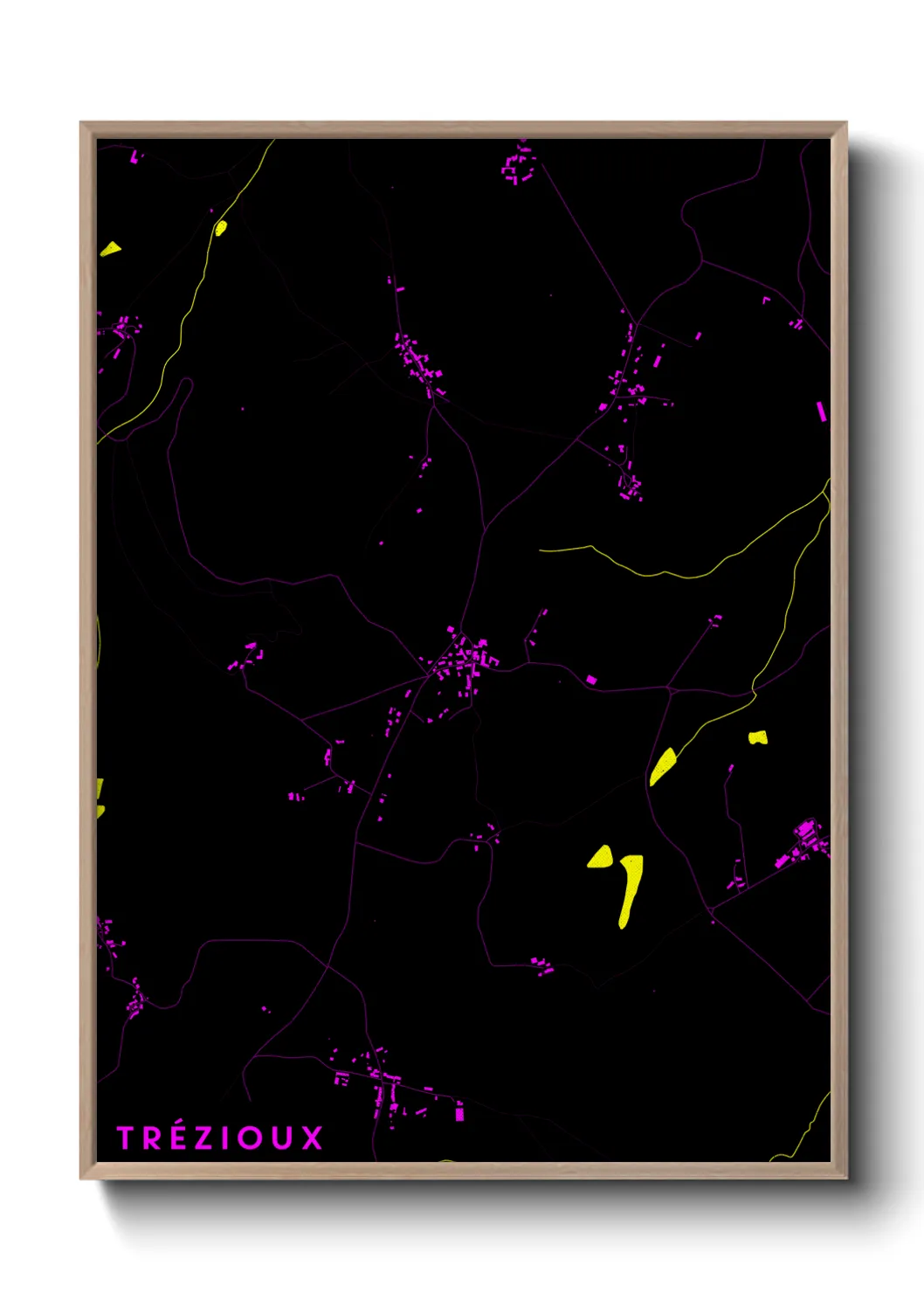 Une affiche de carte sur Trézioux