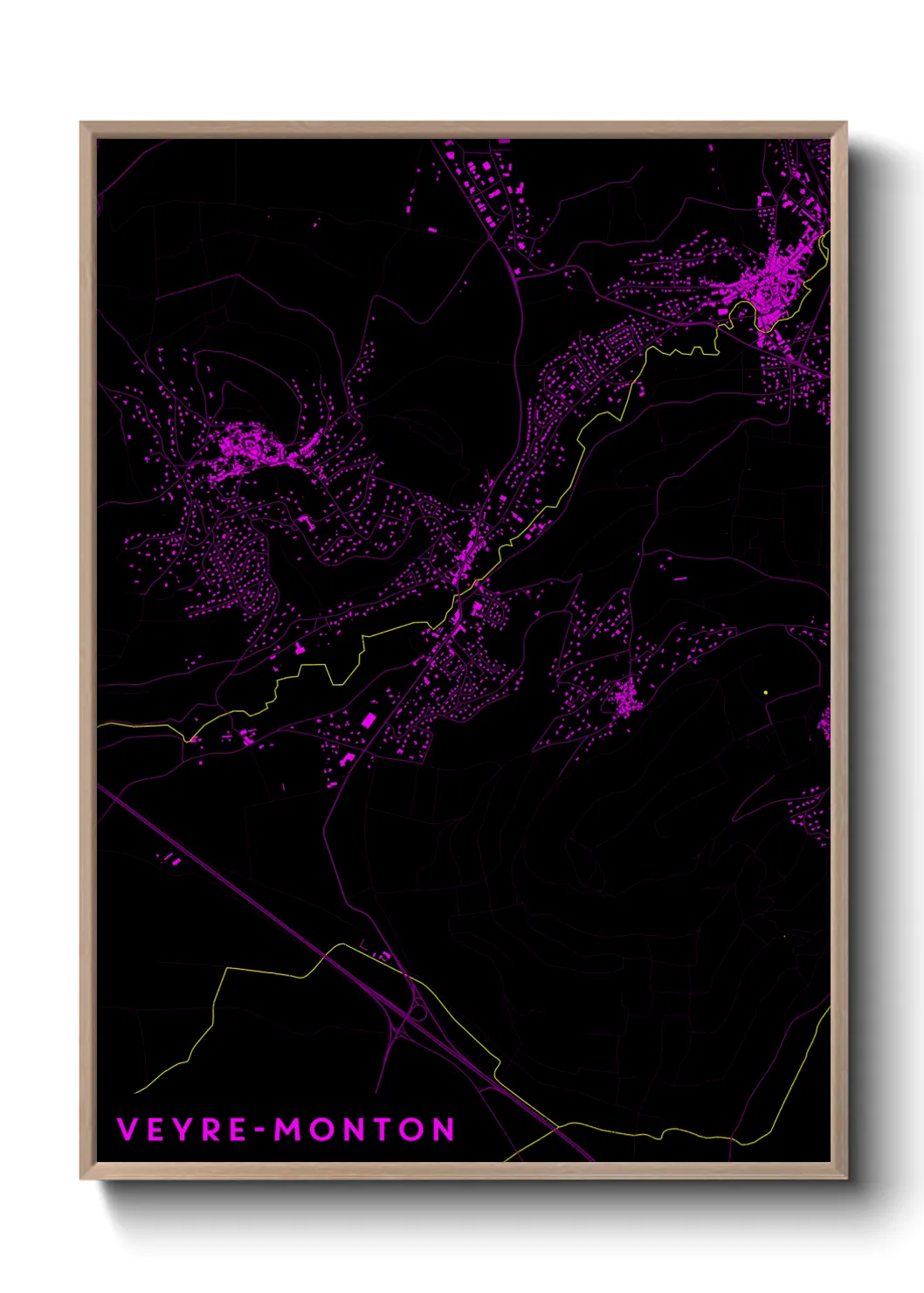 Un poster carteVeyre-Monton