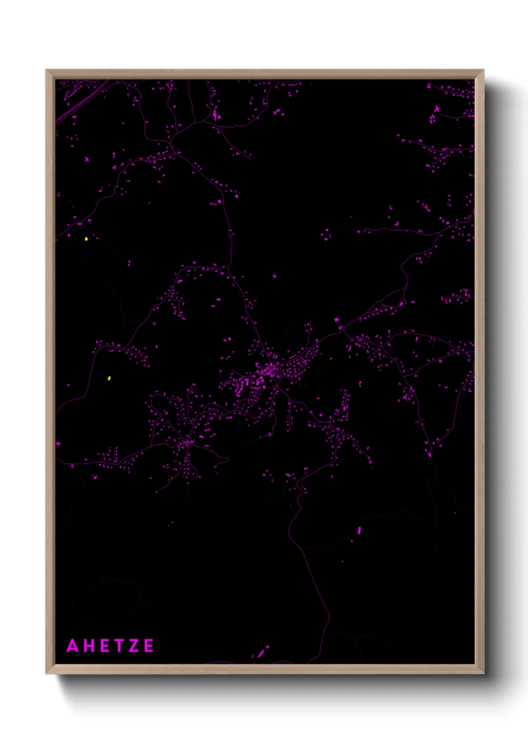 Une affiche de carte sur Ahetze