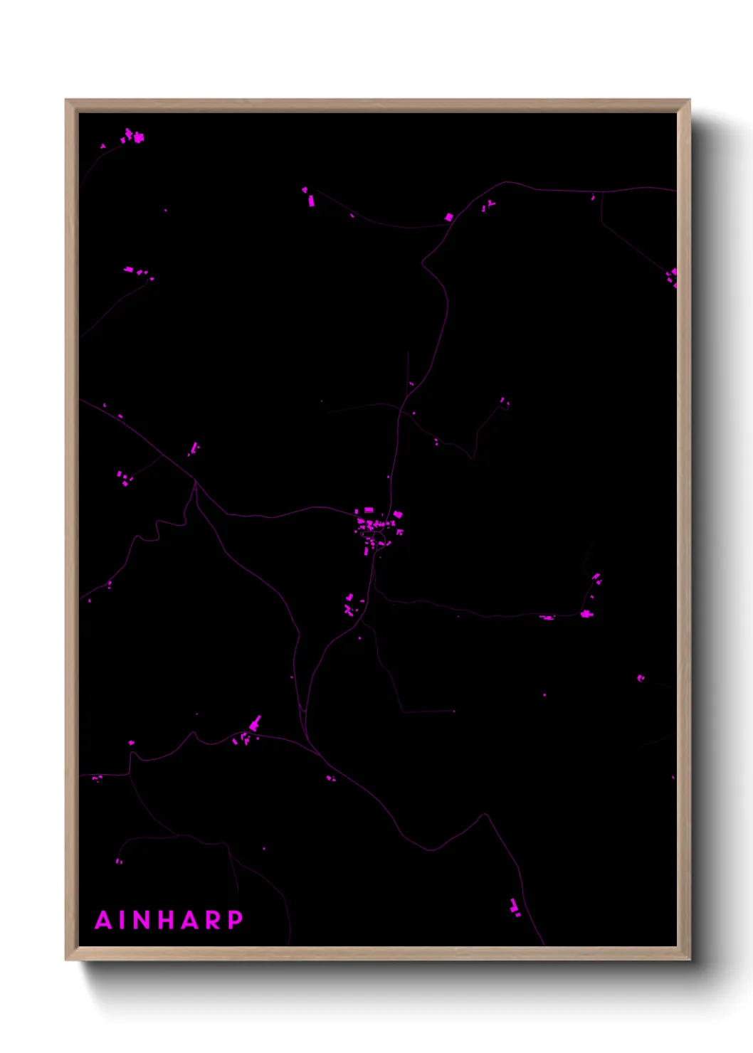 Une affiche de carte sur Ainharp