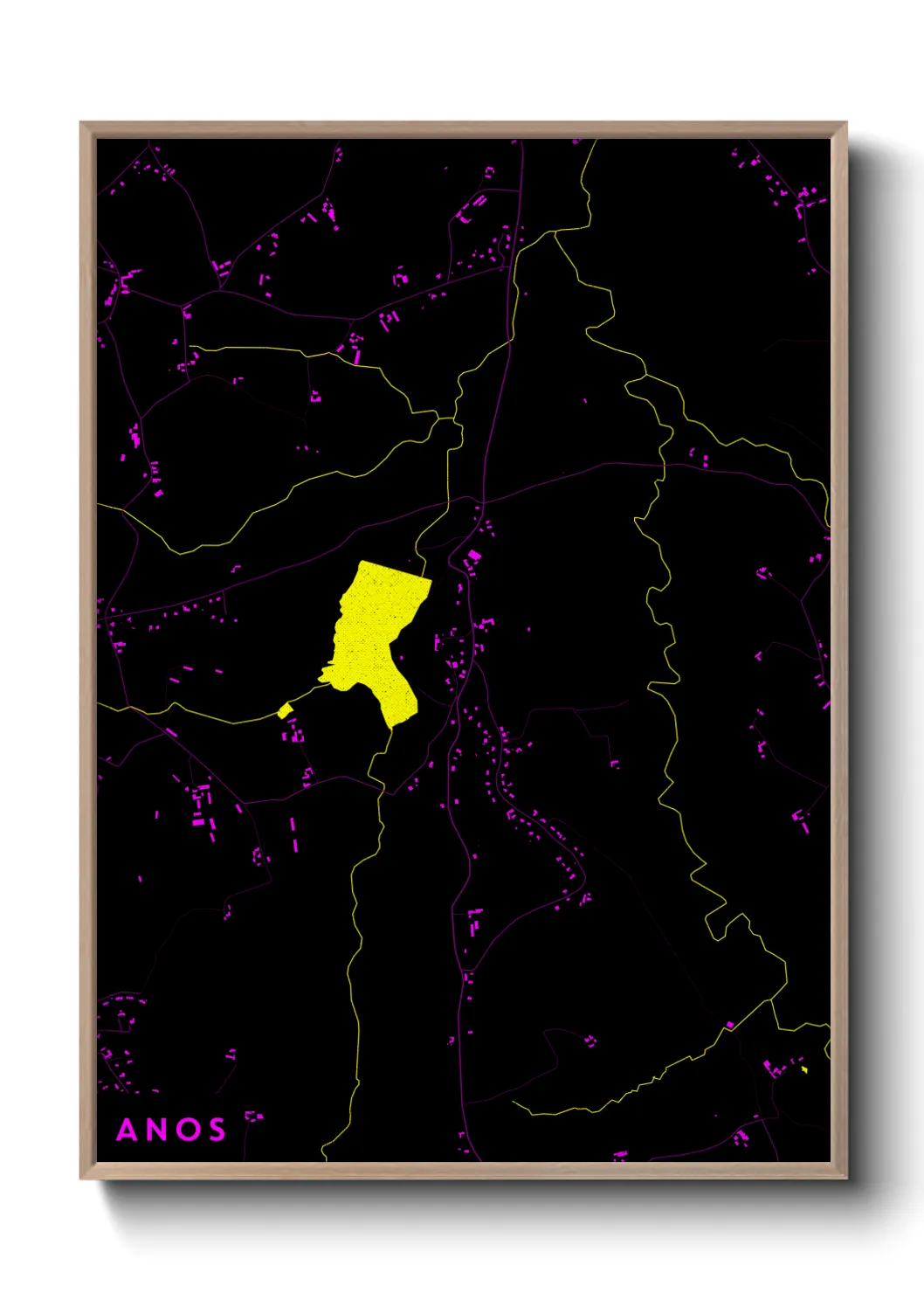 Une affiche de carte sur Anos