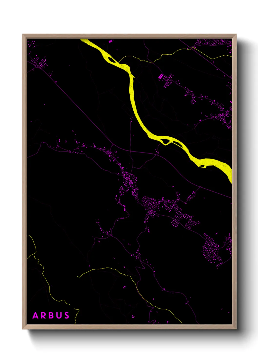 Une affiche de carte sur Arbus