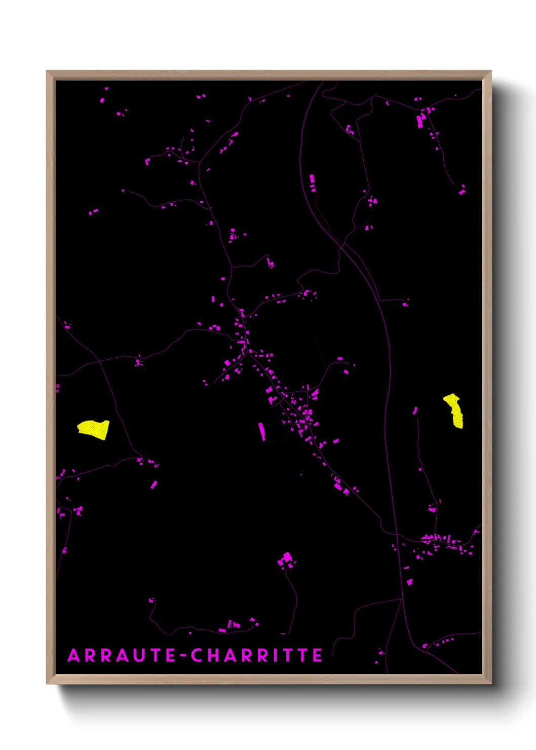 Une affiche de carte sur Arraute-Charritte