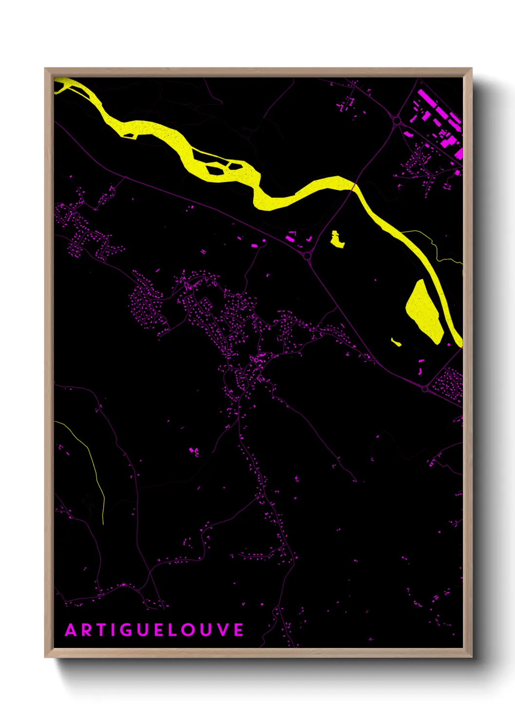 Une affiche de carte sur Artiguelouve