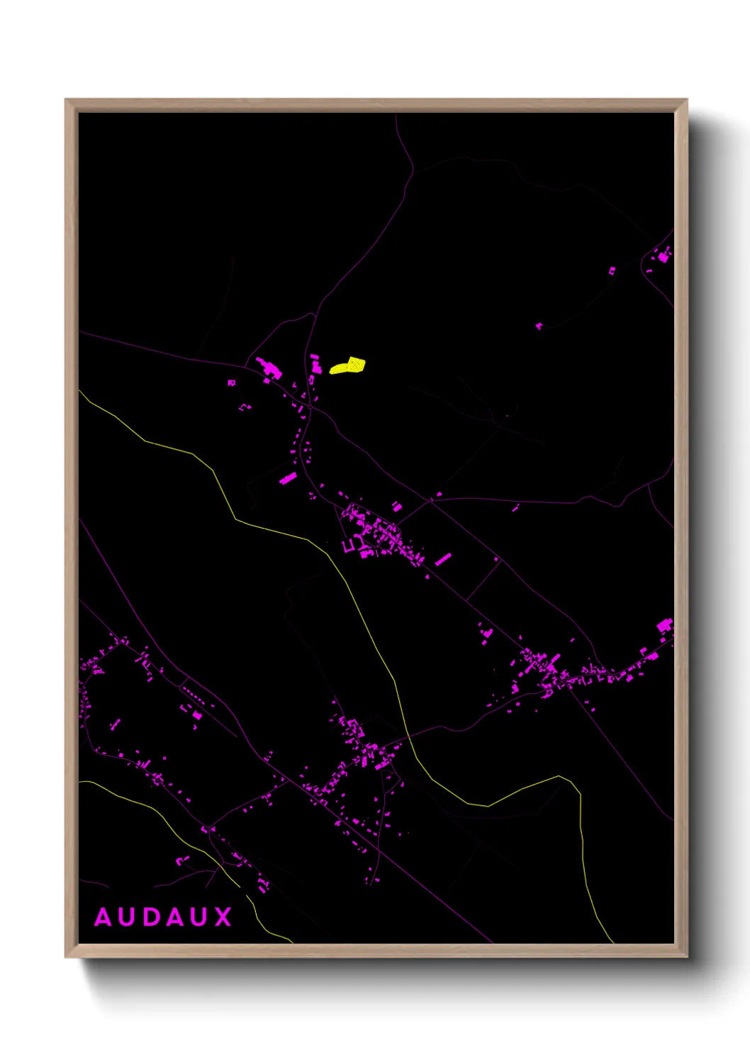 Une affiche de carte sur Audaux