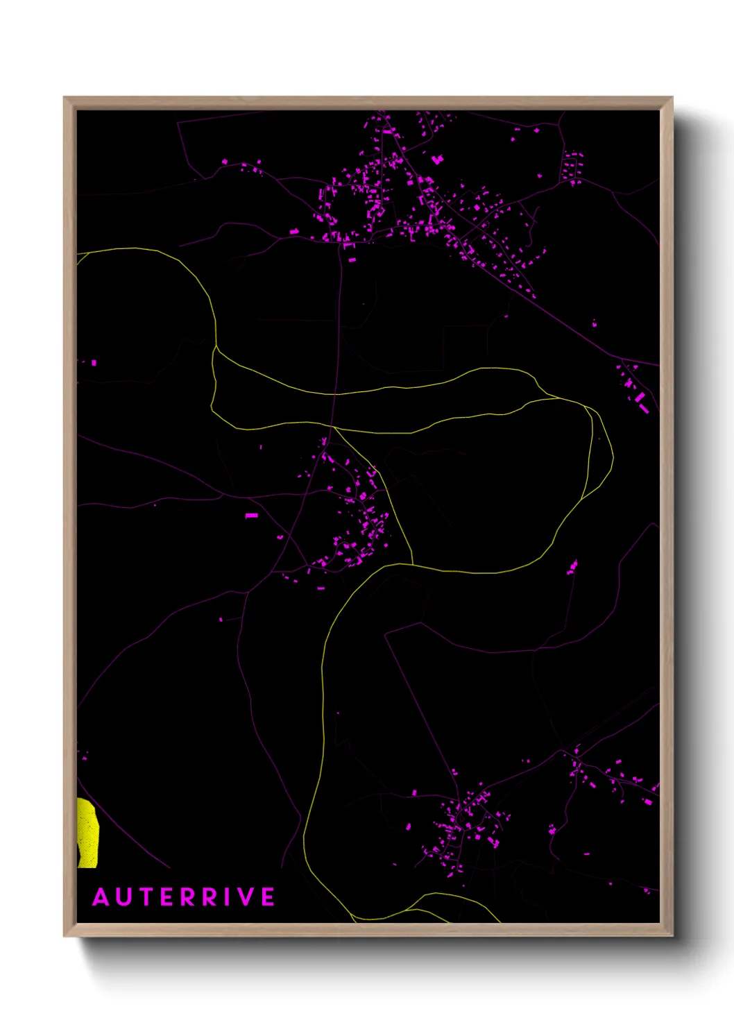 Une affiche de carte sur Auterrive