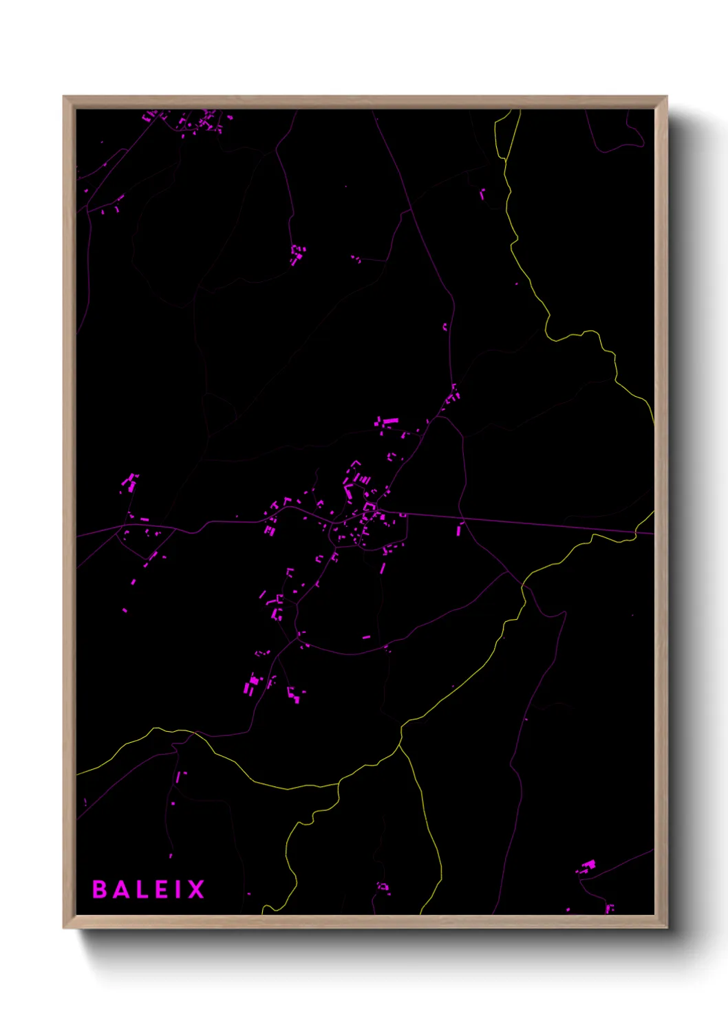 Une affiche de carte sur Baleix