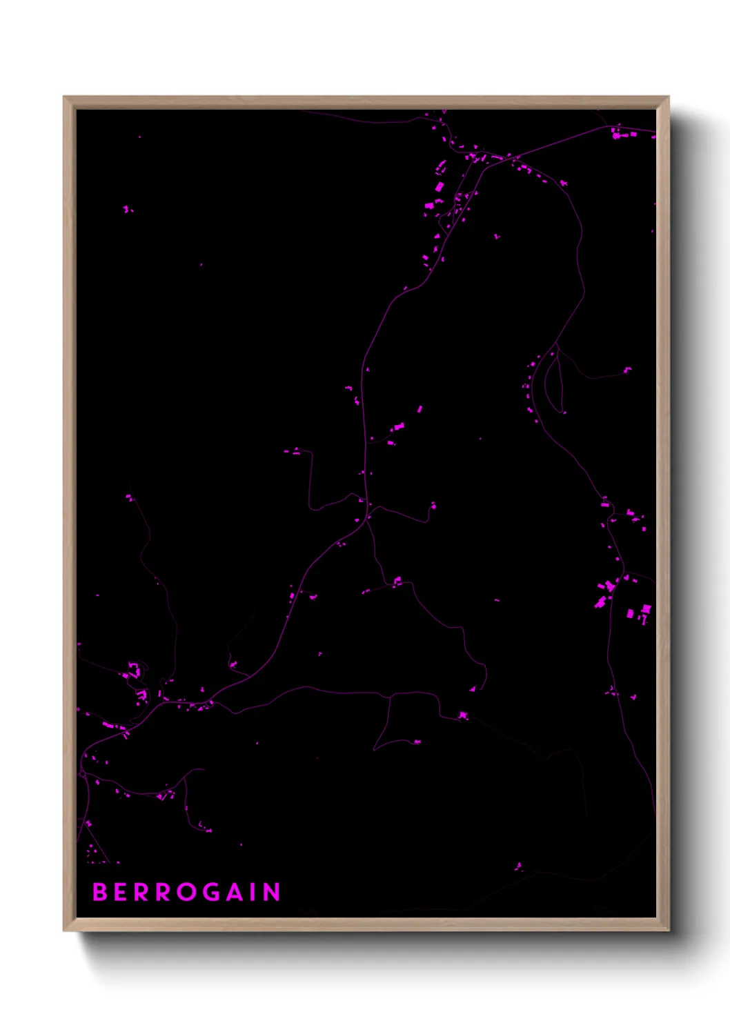 Une affiche de carte sur Berrogain