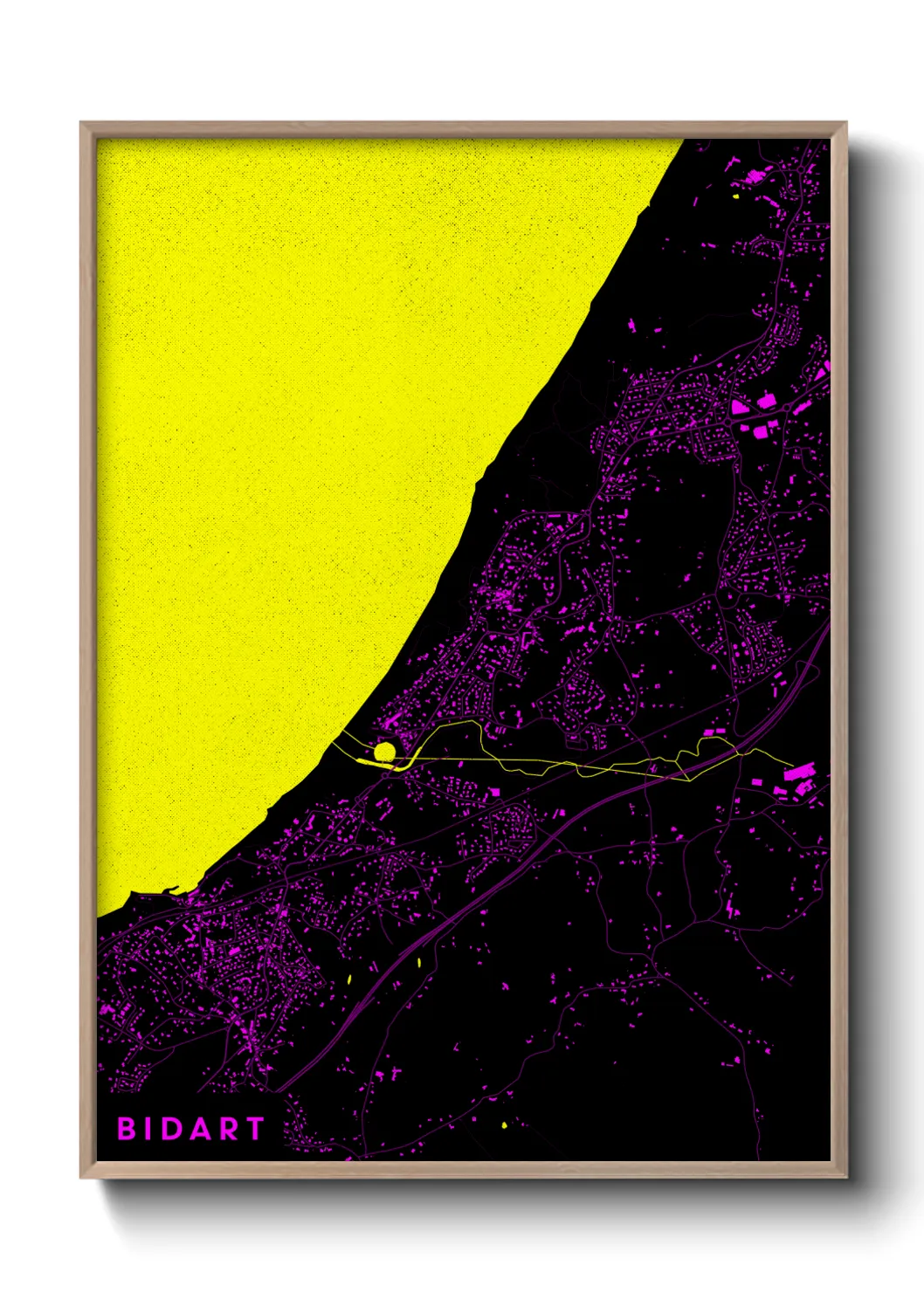 Une affiche de carte sur Bidart