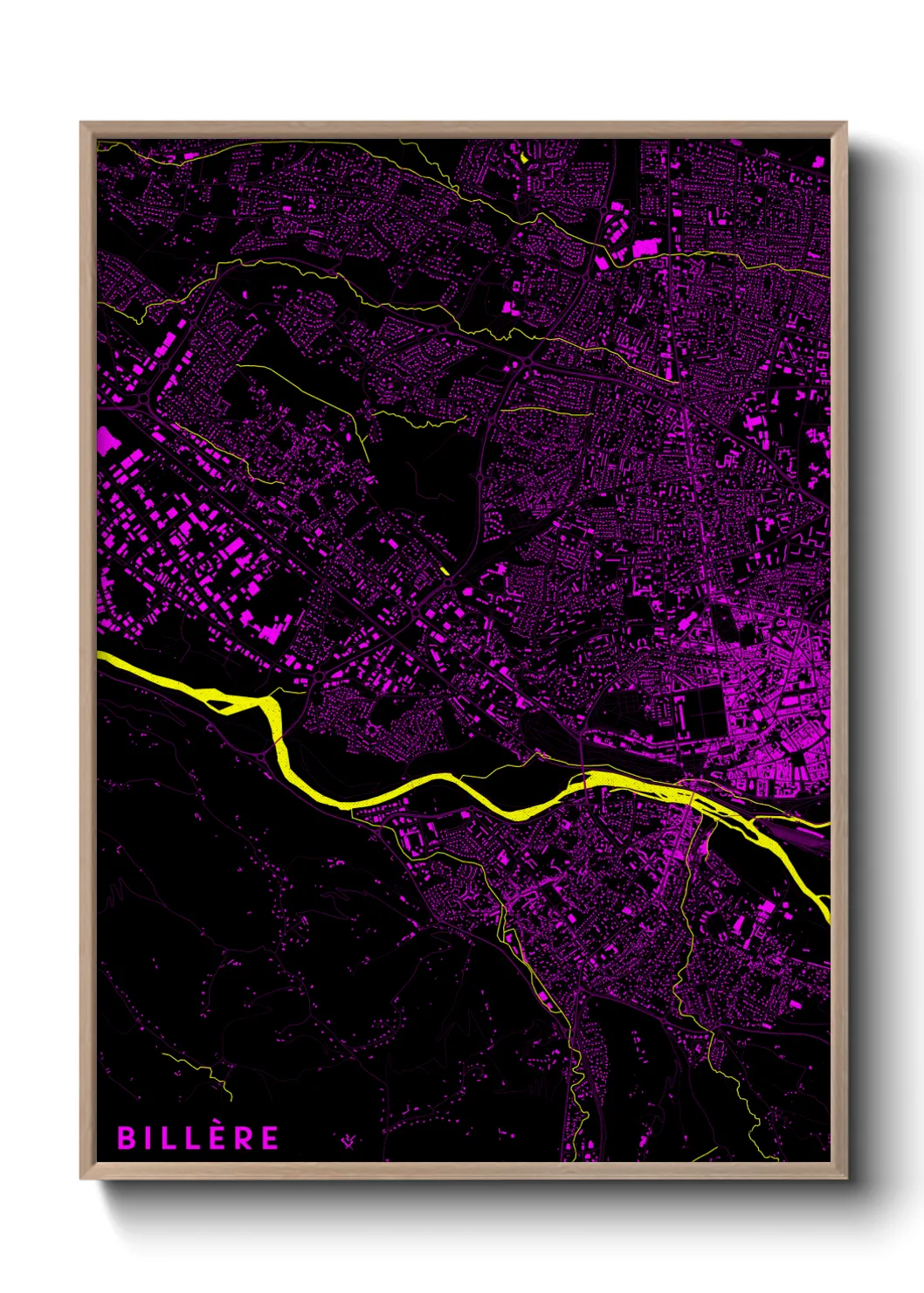 Une affiche de carte sur Billère
