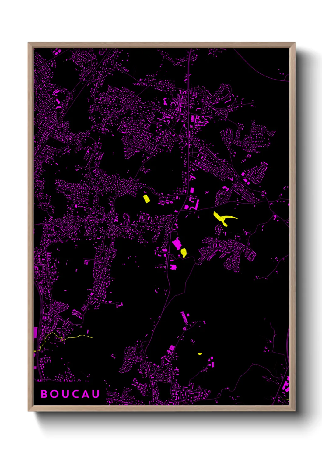 Une affiche de carte sur Boucau