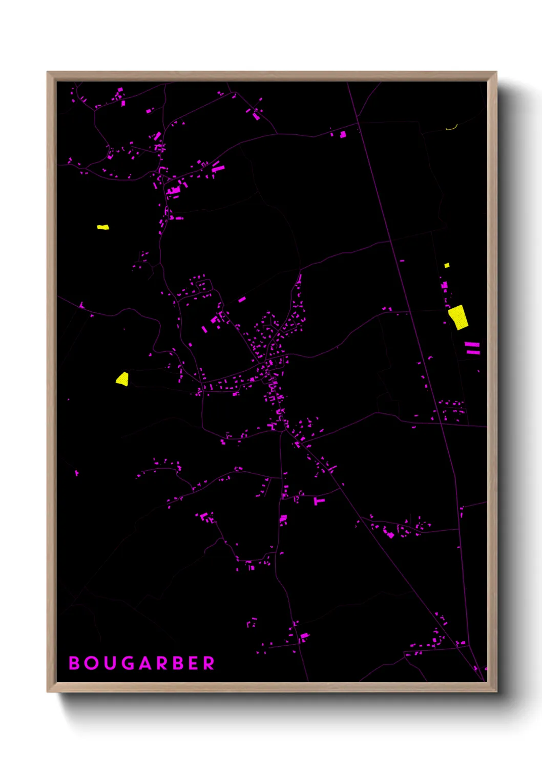 Une affiche de carte sur Bougarber