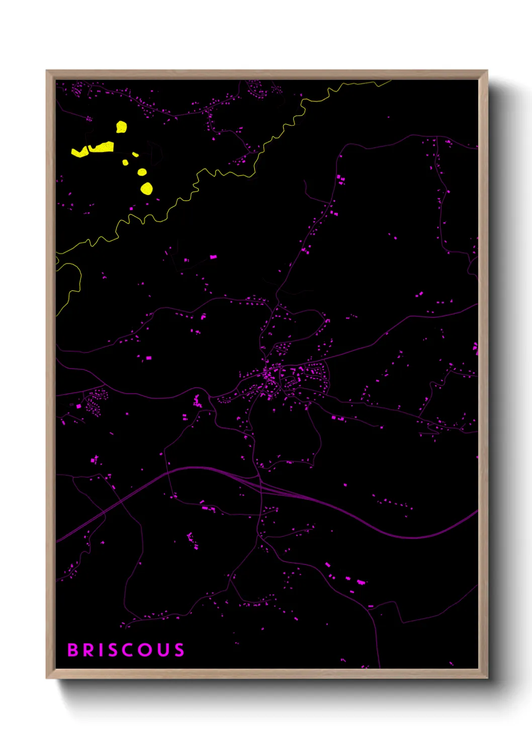 Une affiche de carte sur Briscous
