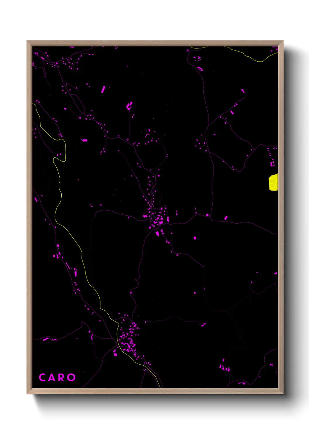 Une affiche de carte sur Caro