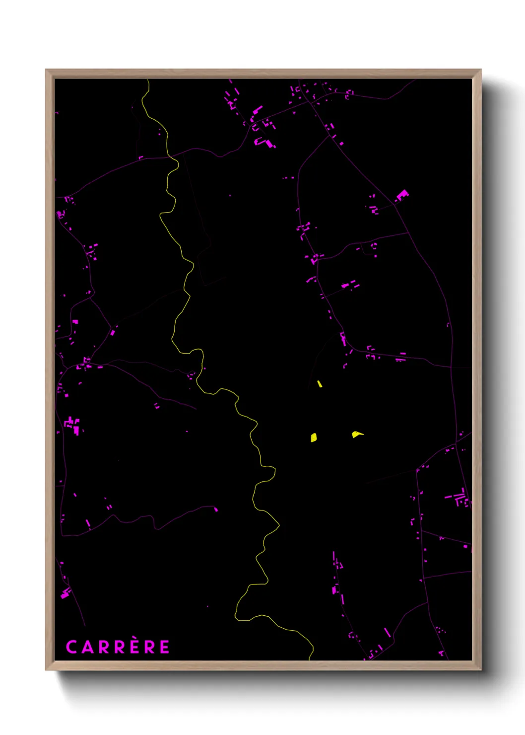 Une affiche de carte sur Carrère
