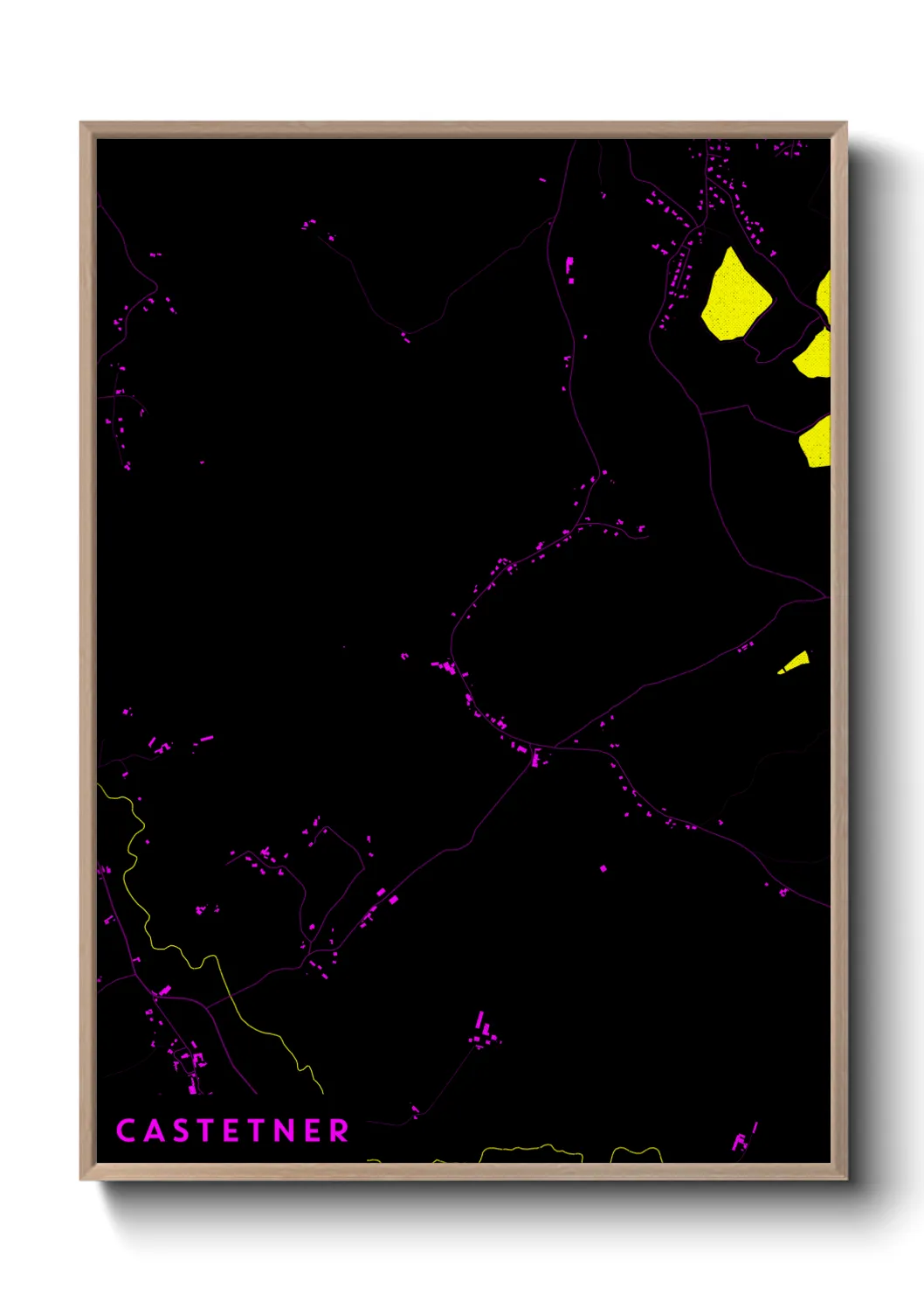 Une affiche de carte sur Castetner