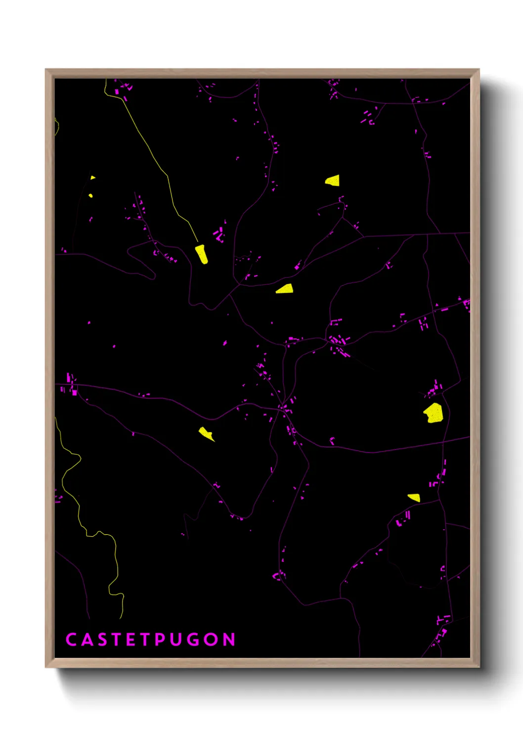 Une affiche de carte sur Castetpugon