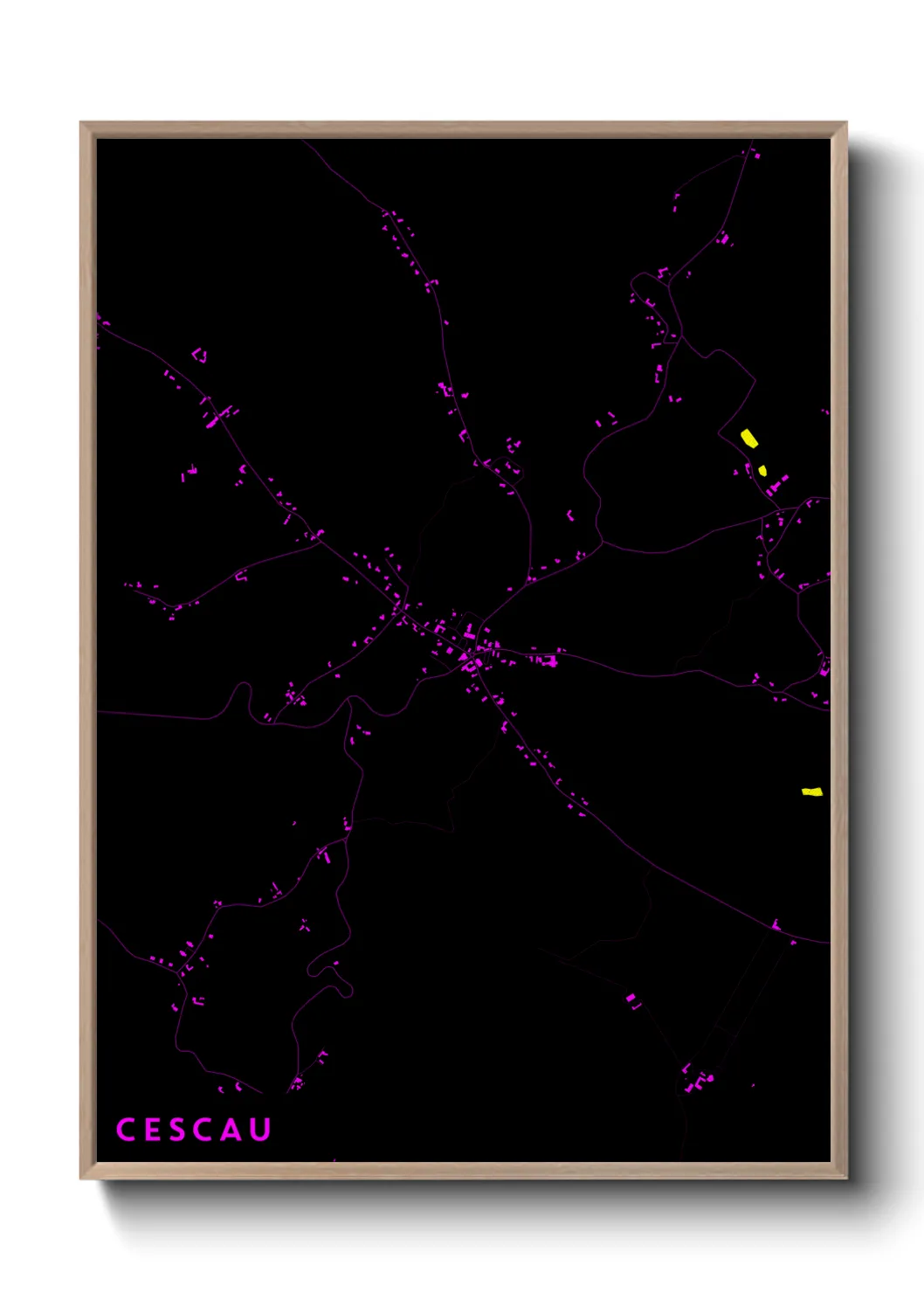 Une affiche de carte sur Cescau