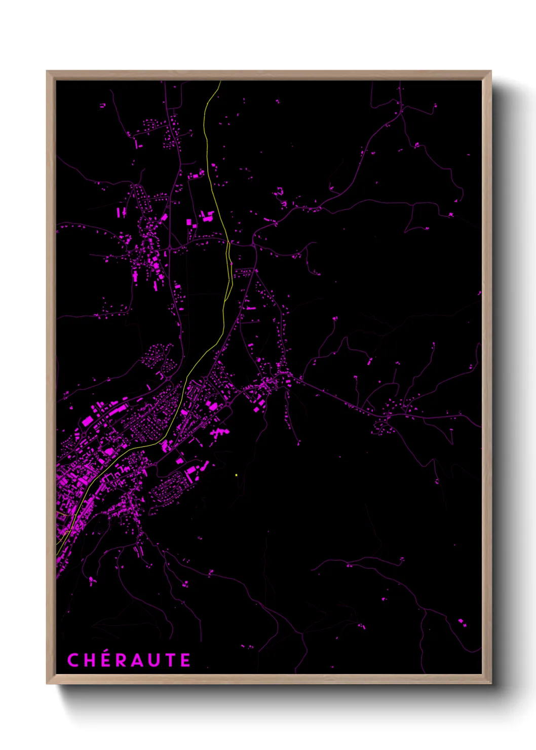 Une affiche de carte sur Chéraute