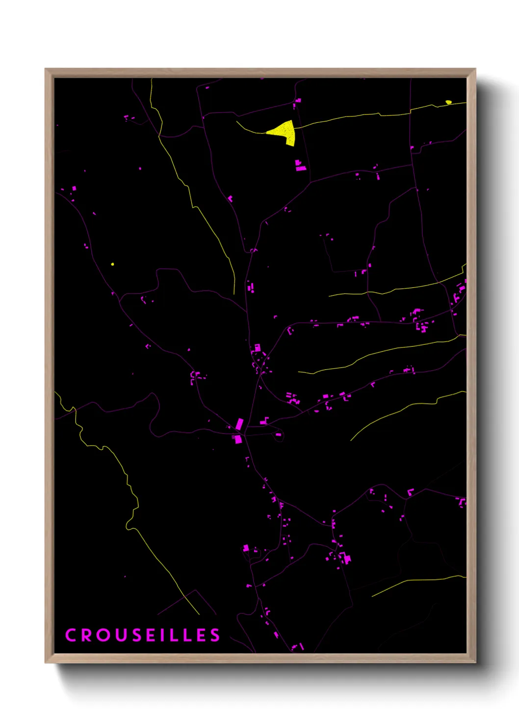 Une affiche de carte sur Crouseilles