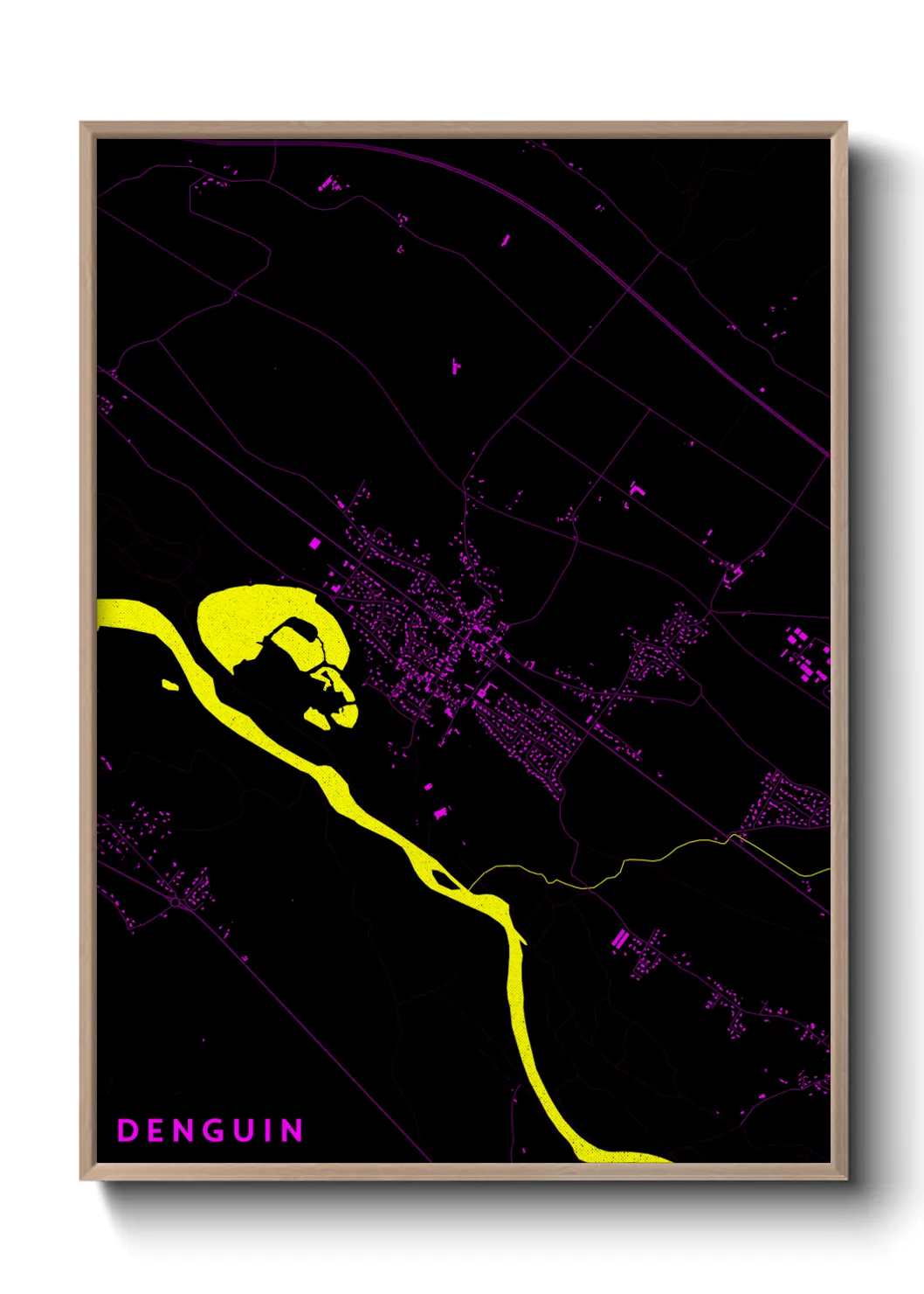 Une affiche de carte sur Denguin