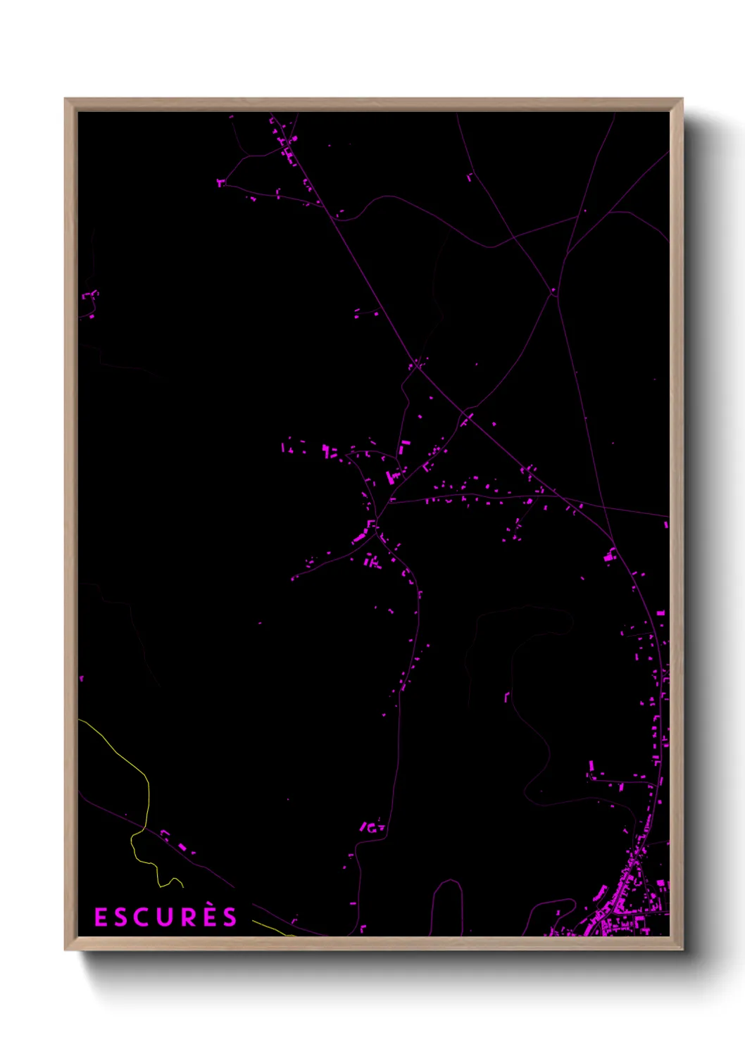 Une affiche de carte sur Escurès