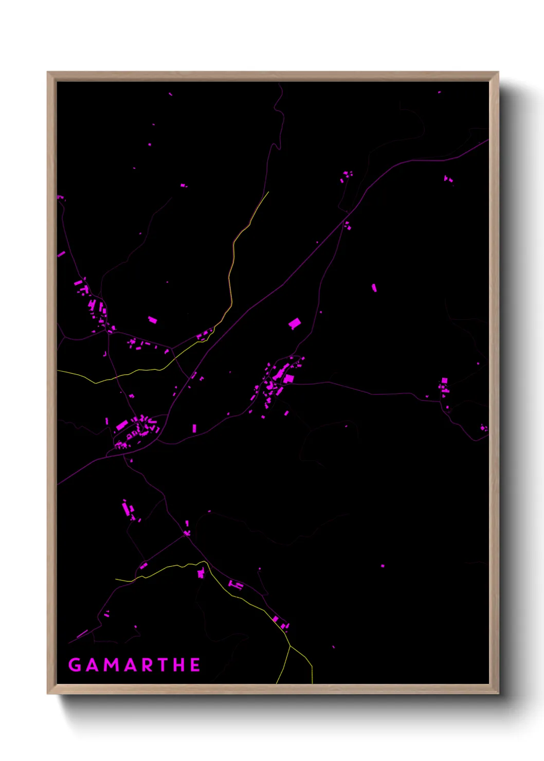 Une affiche de carte sur Gamarthe