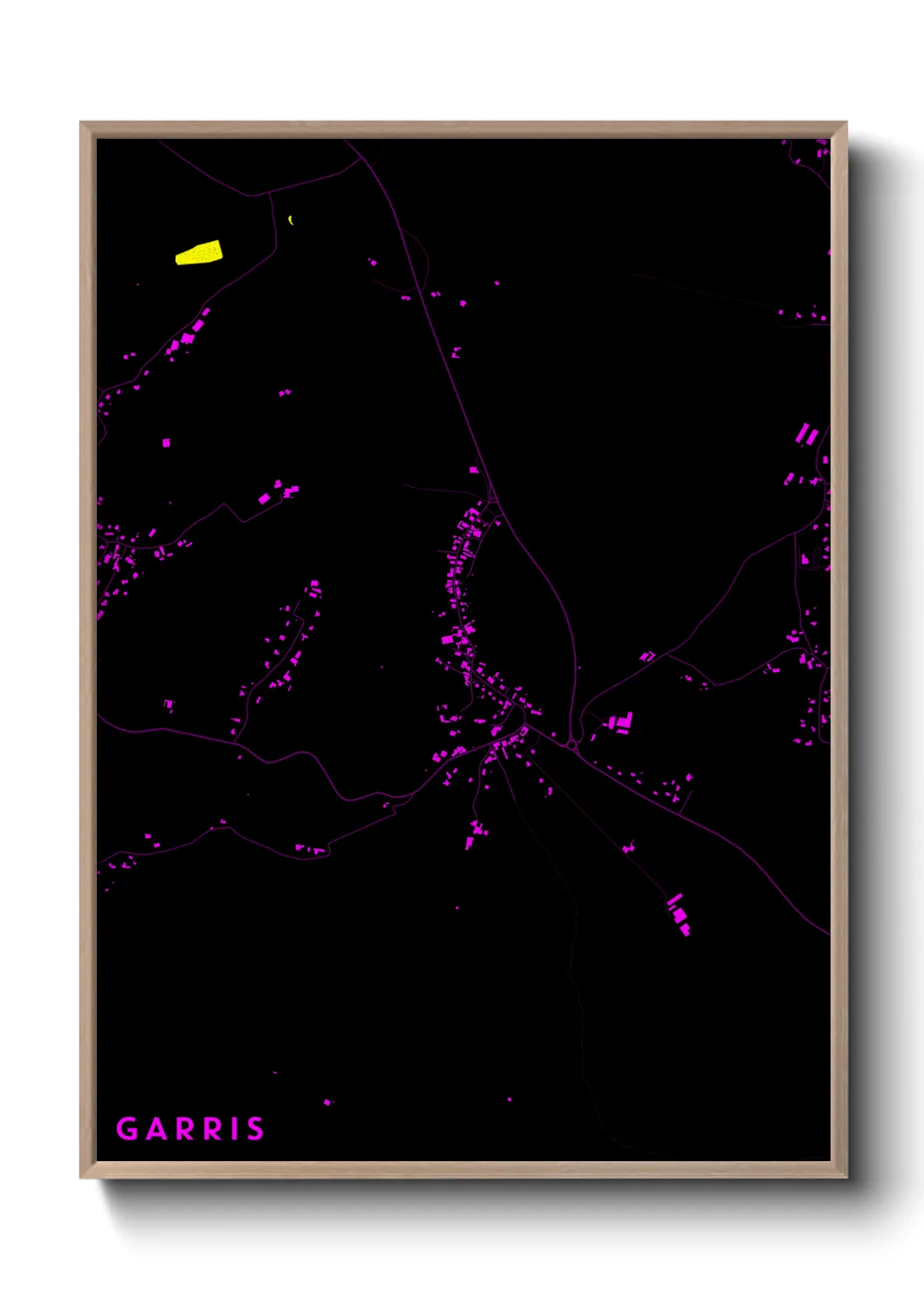 Une affiche de carte sur Garris