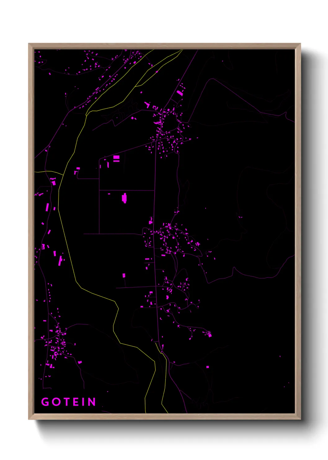 Une affiche de carte sur Gotein