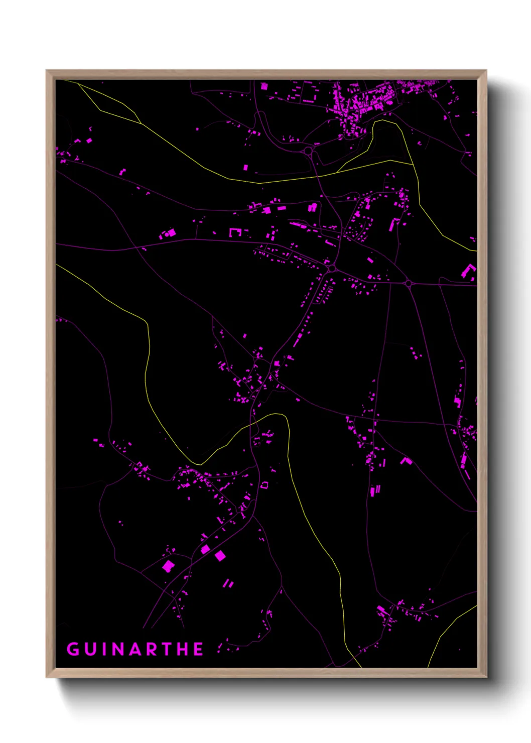Une affiche de carte sur Guinarthe