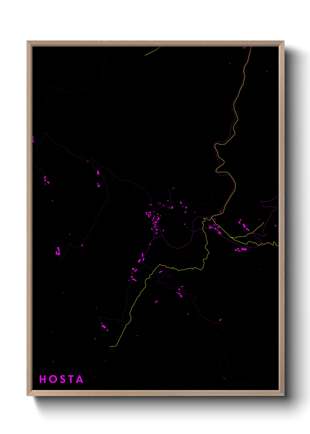 Une affiche de carte sur Hosta