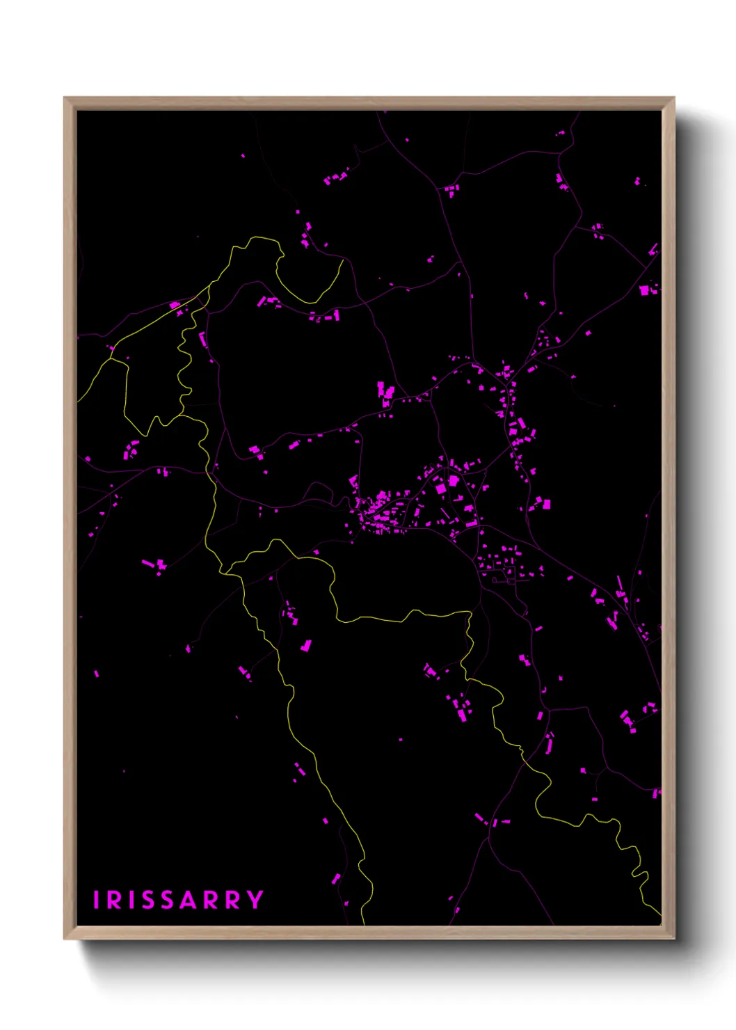 Une affiche de carte sur Irissarry