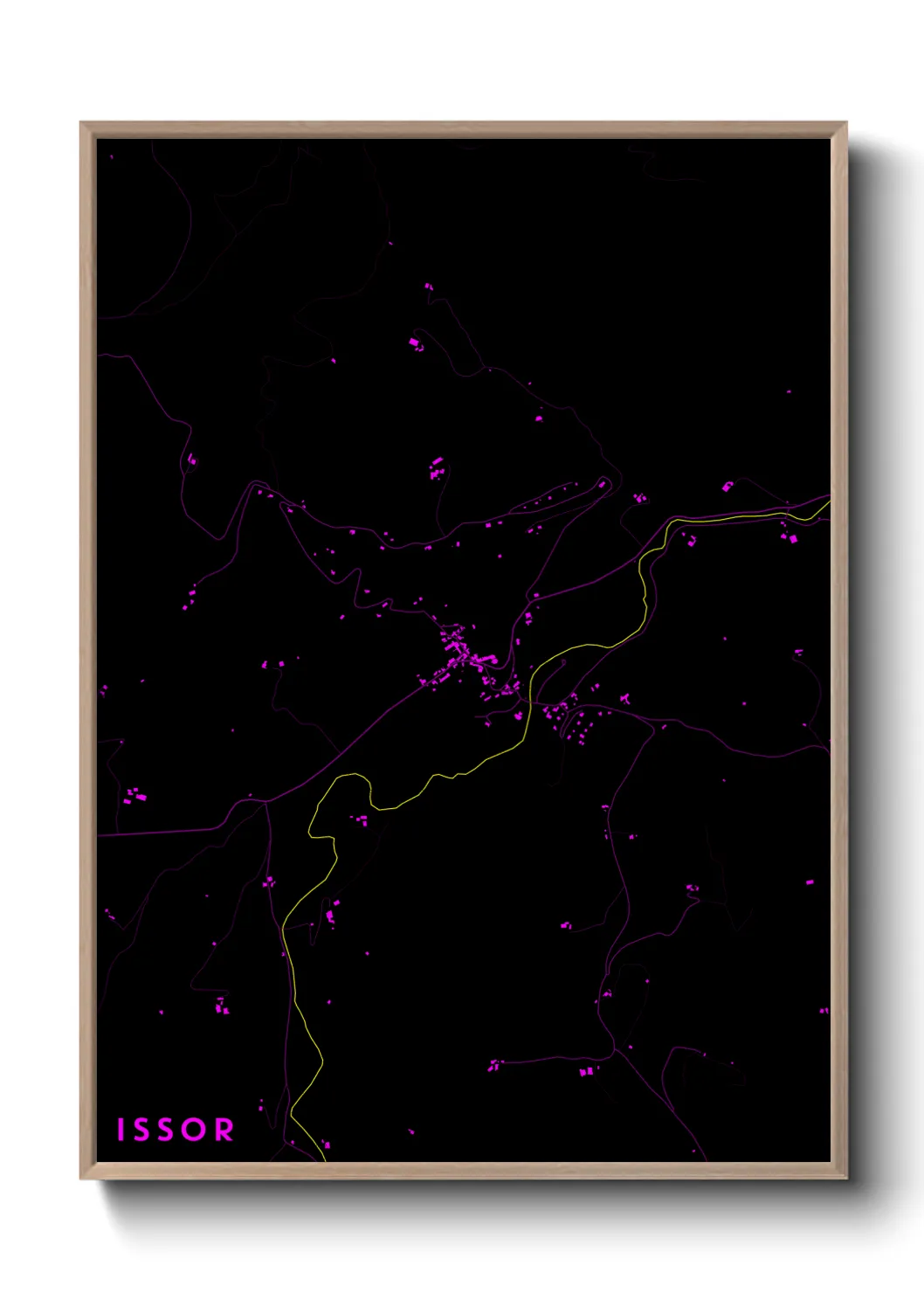 Une affiche de carte sur Issor