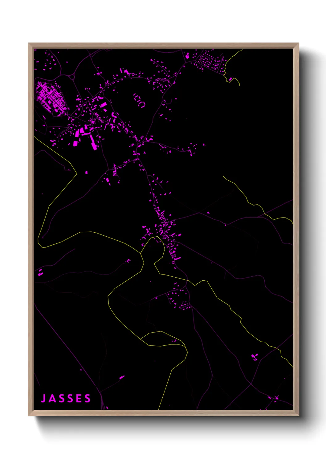 Une affiche de carte sur Jasses