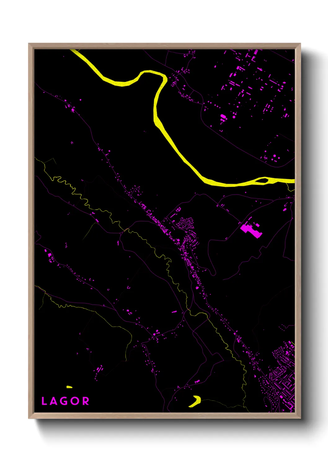 Une affiche de carte sur Lagor