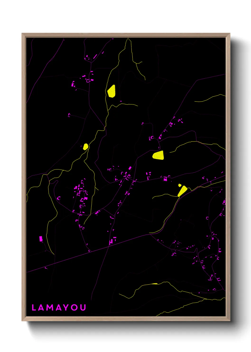 Une affiche de carte sur Lamayou