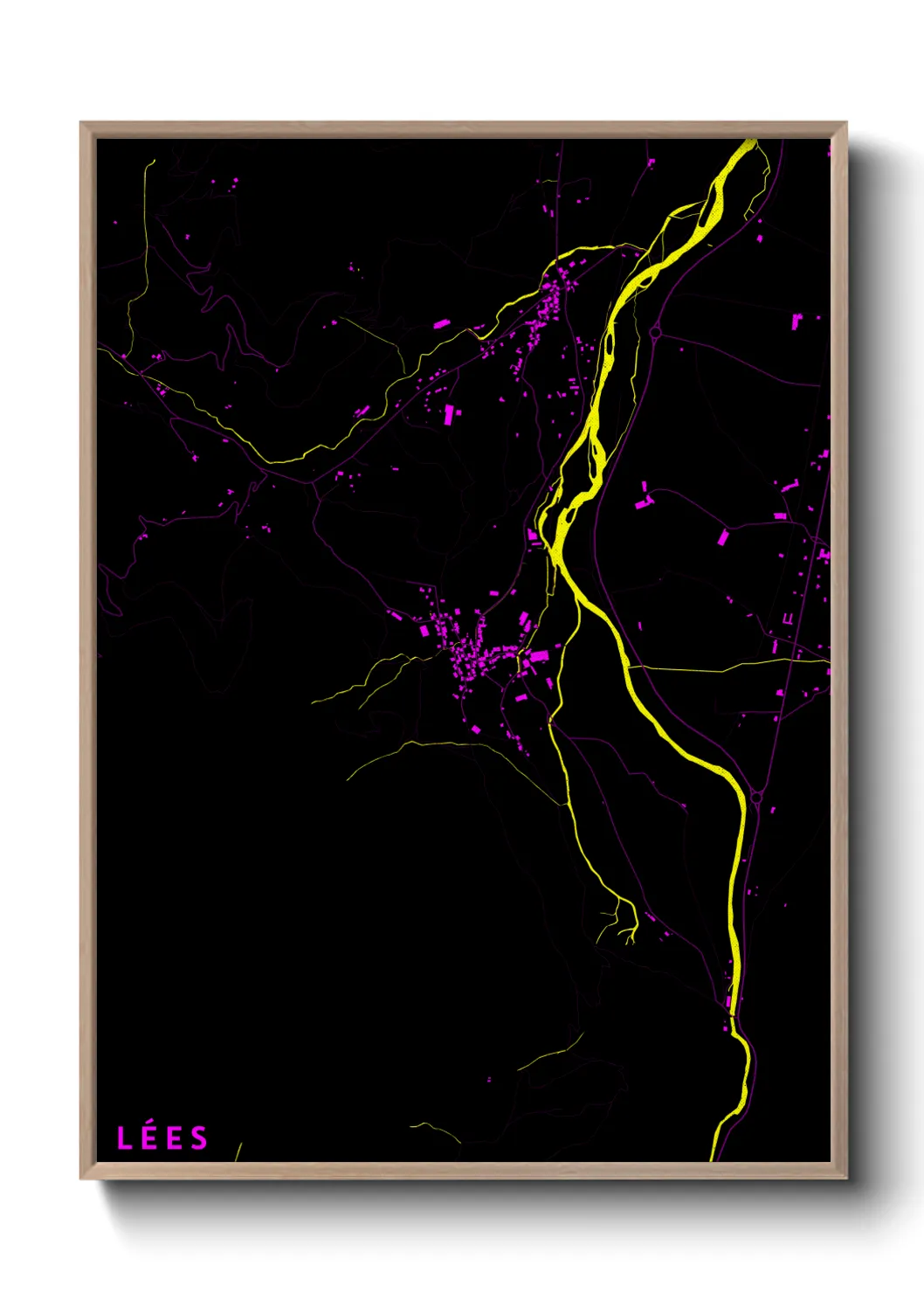 Une affiche de carte sur Lées