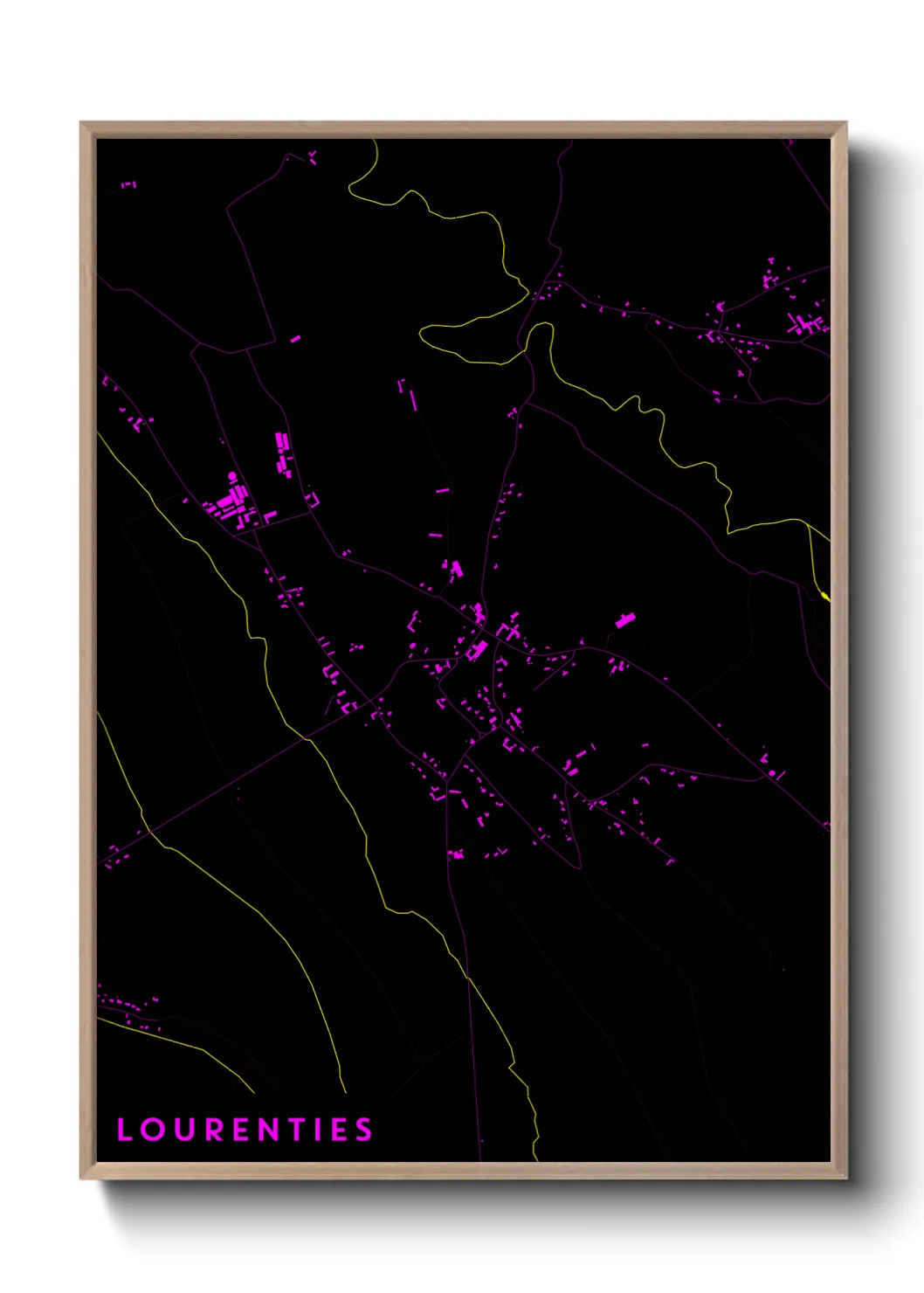 Une affiche de carte sur Lourenties