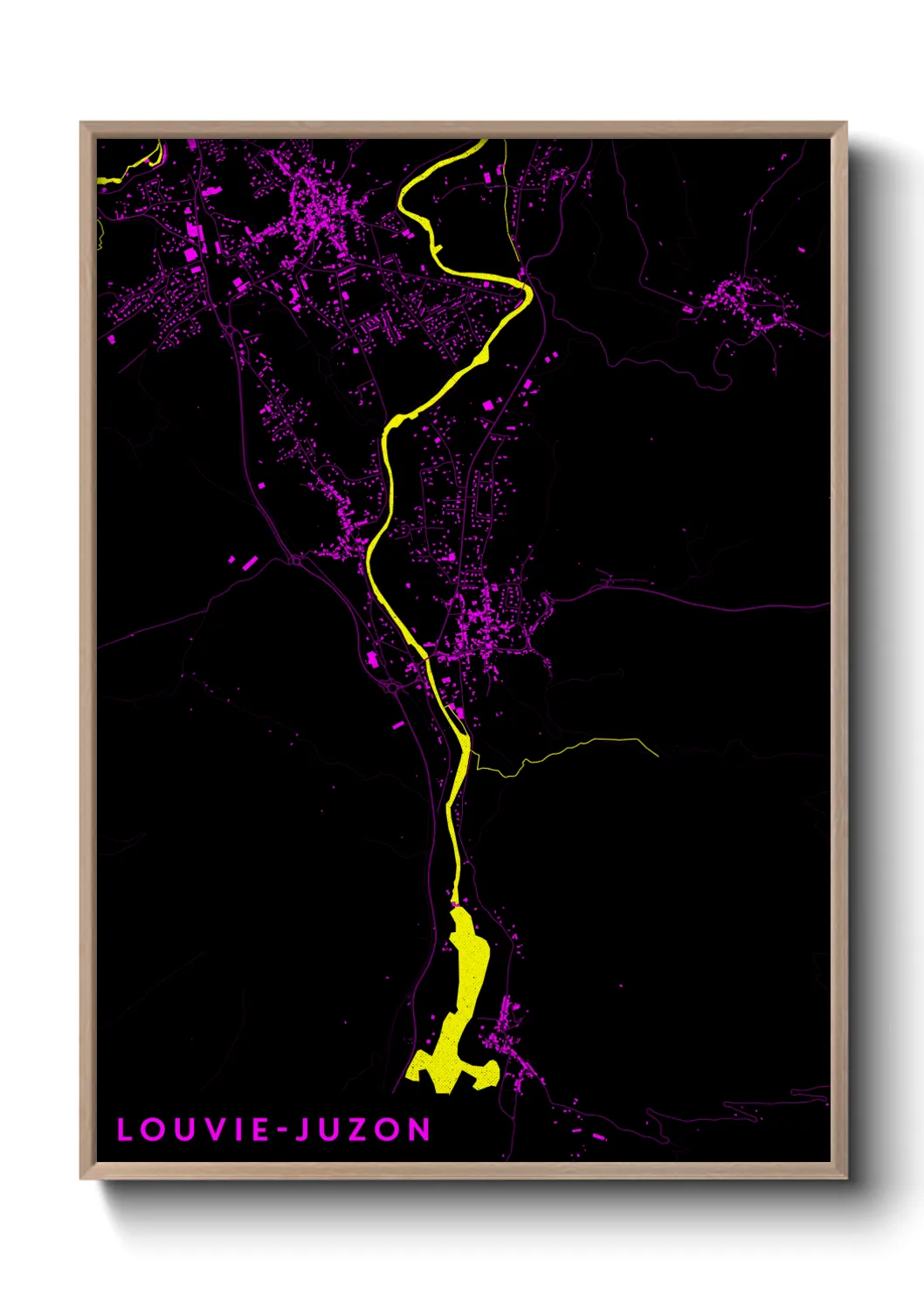 Une affiche de carte sur Louvie-Juzon