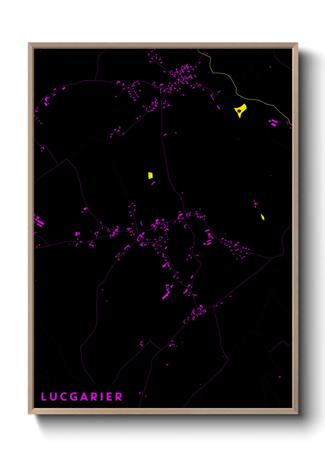 Une affiche de carte sur Lucgarier