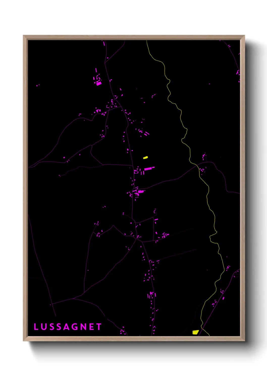 Une affiche de carte sur Lussagnet