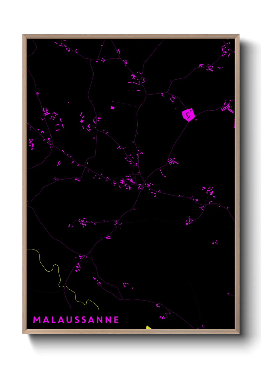 Une affiche de carte sur Malaussanne