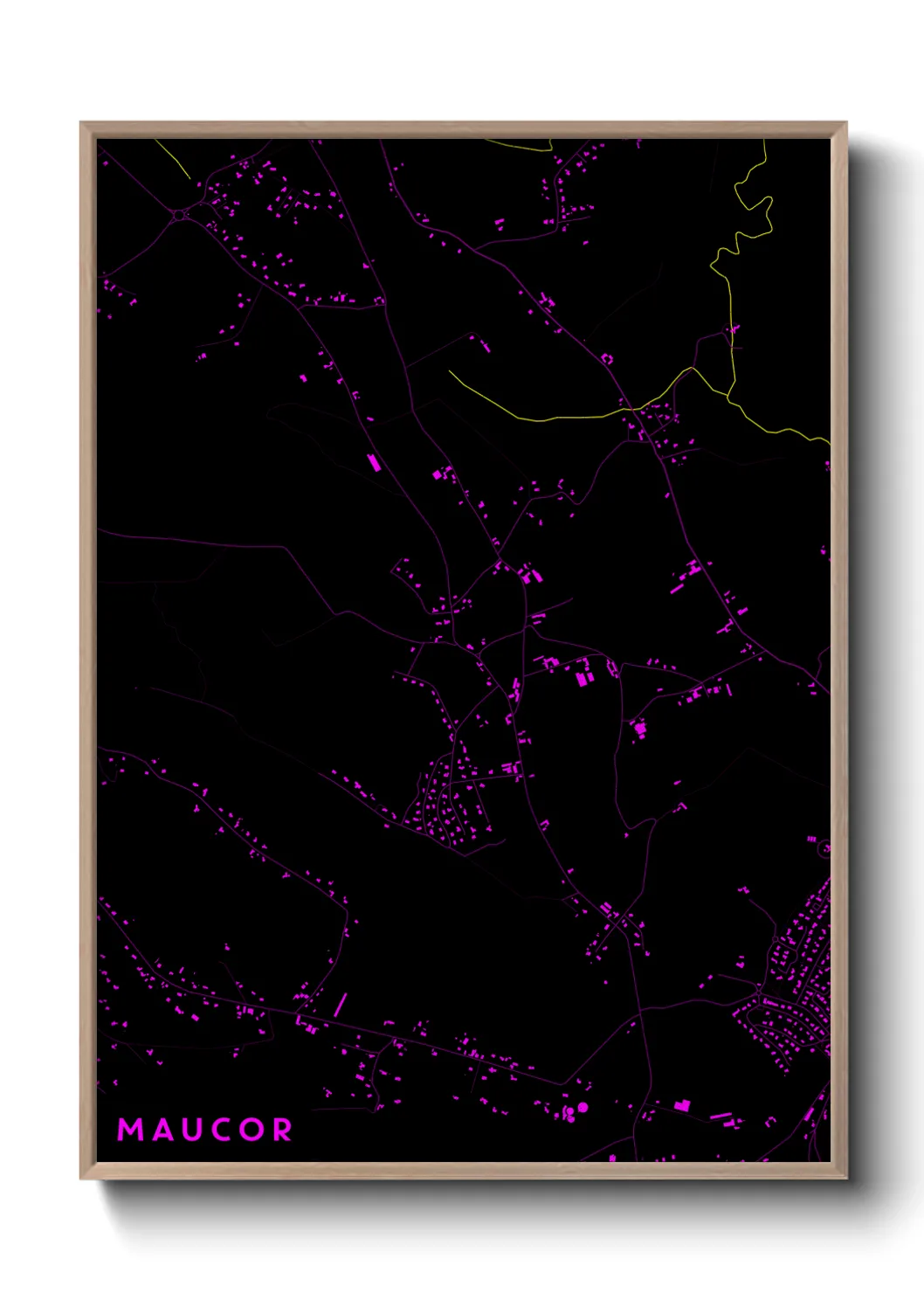 Une affiche de carte sur Maucor