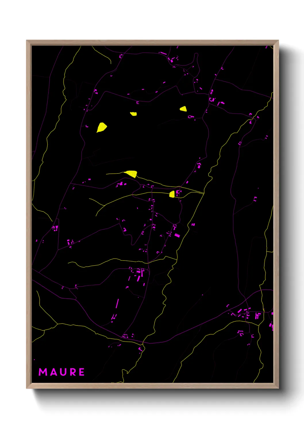 Une affiche de carte sur Maure