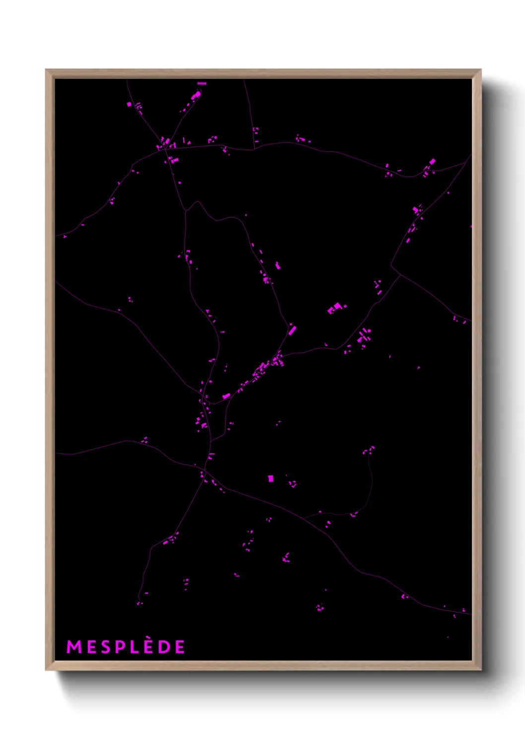 Une affiche de carte sur Mesplède