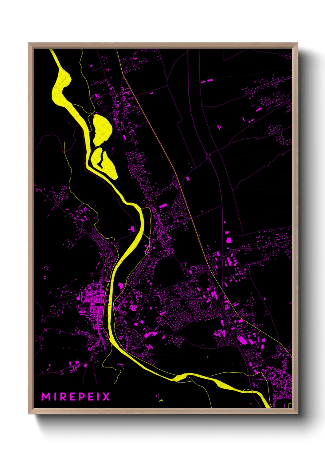 Une affiche de carte sur Mirepeix