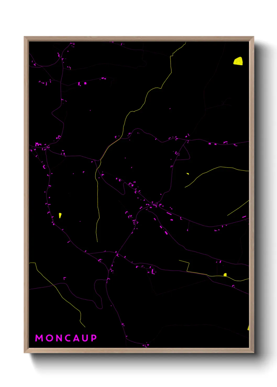Une affiche de carte sur Moncaup