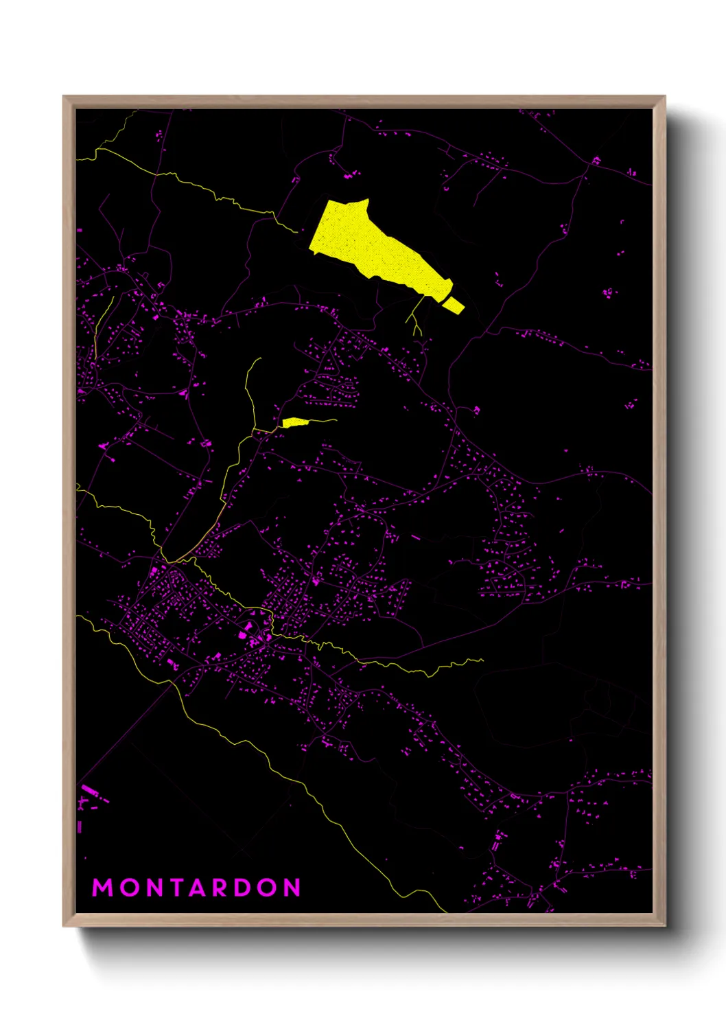 Une affiche de carte sur Montardon