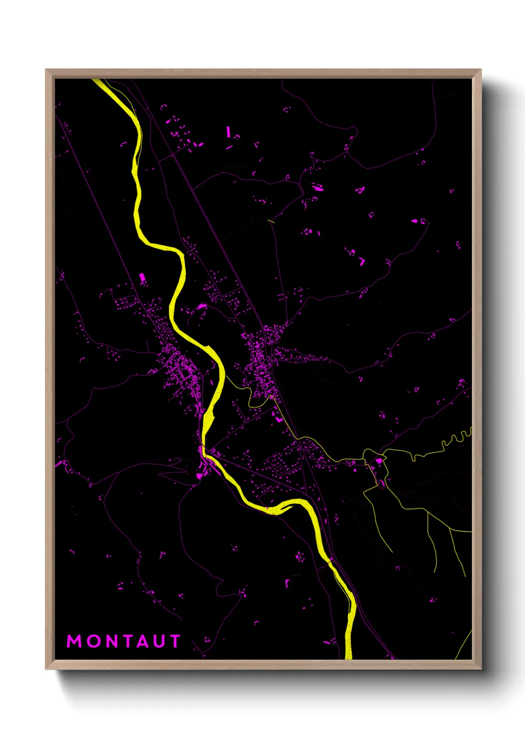 Une affiche de carte sur Montaut