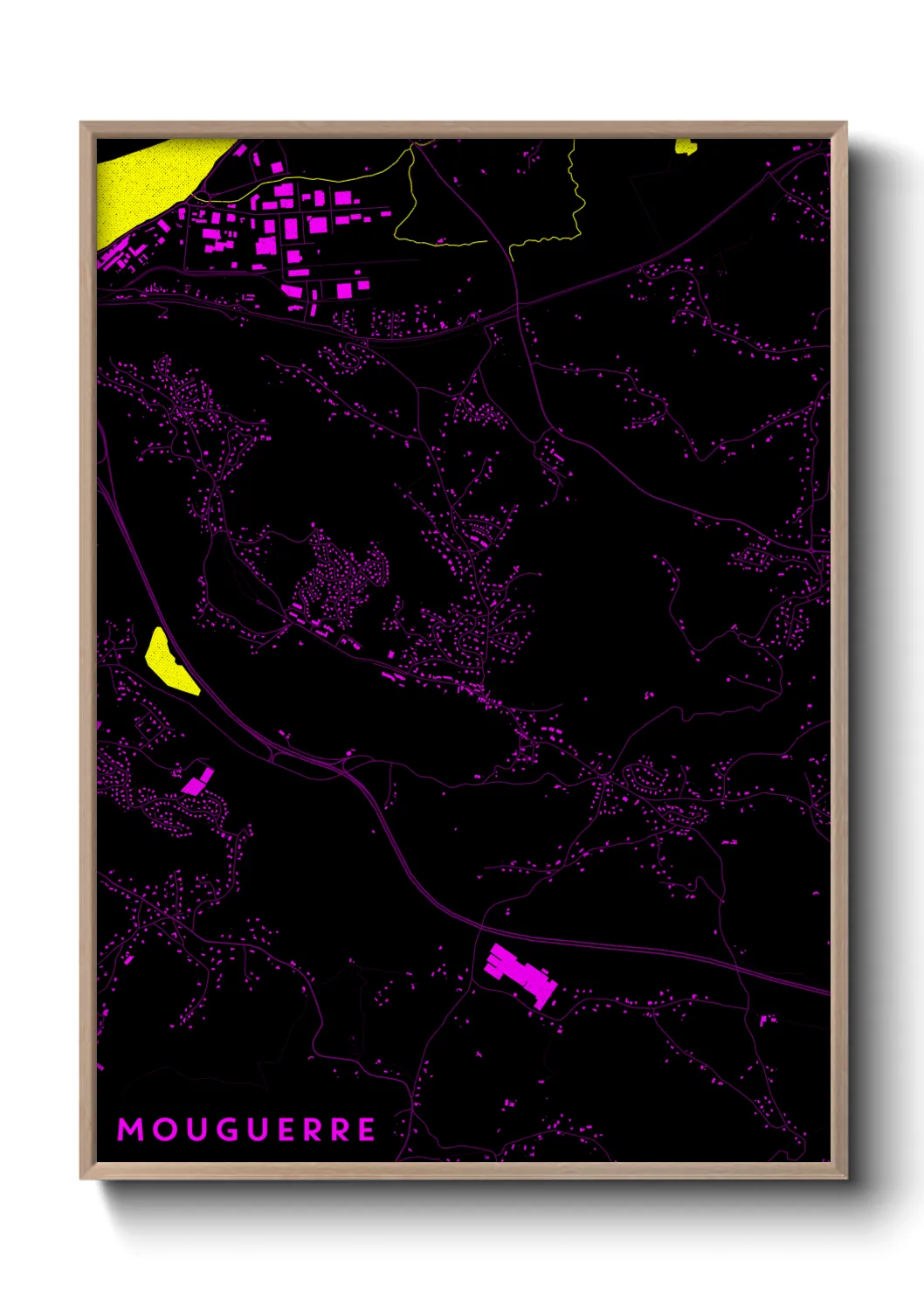 Une affiche de carte sur Mouguerre